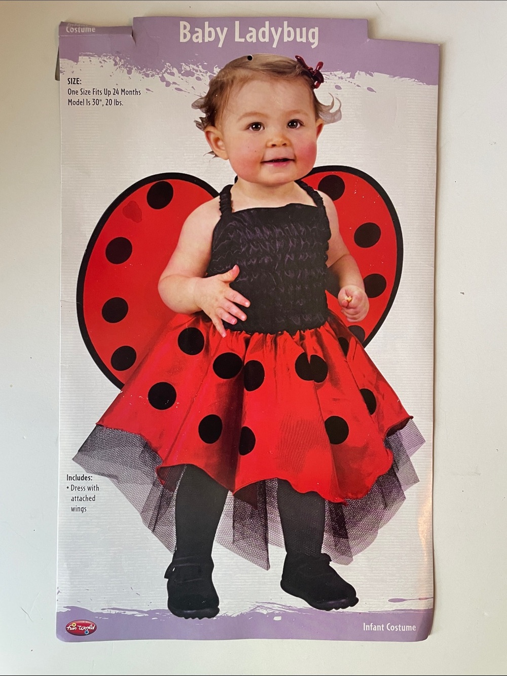 Fun World Baby Ladybug Infant / Toddler   Halloween Costume  24 months